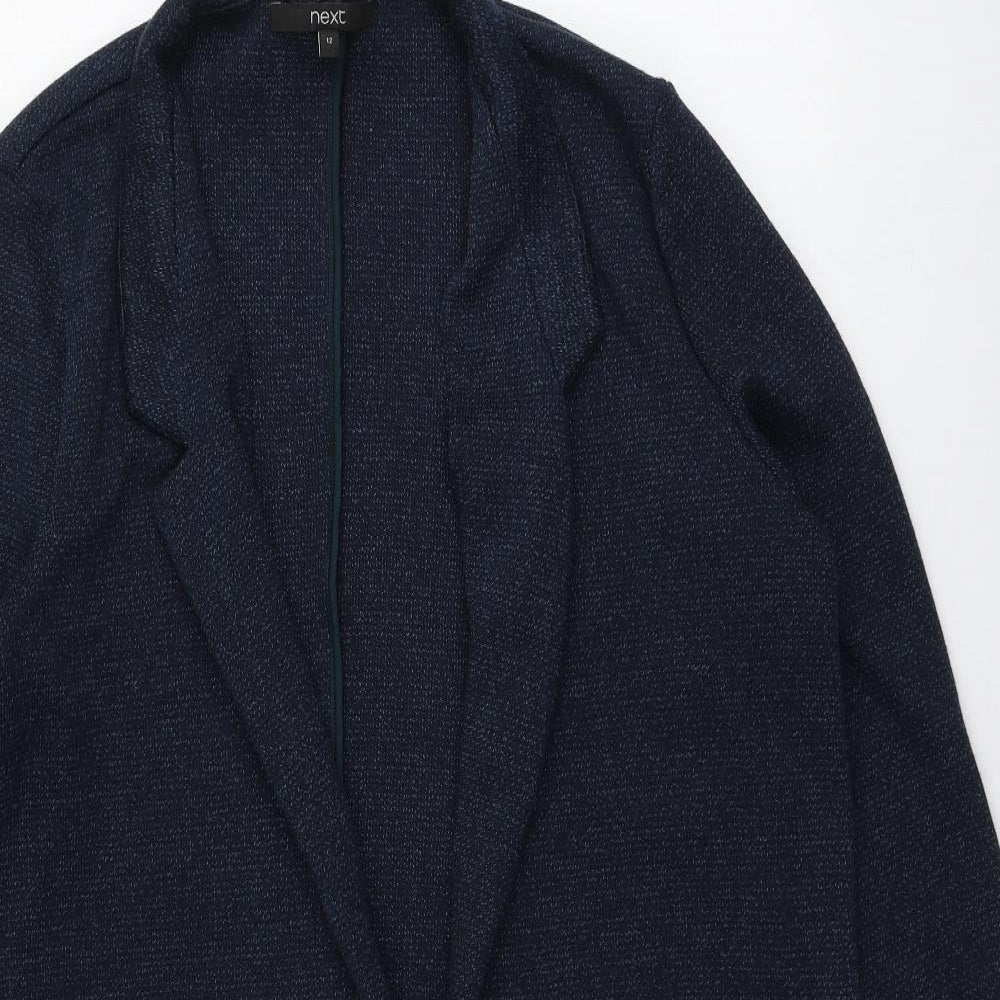 NEXT Womens Blue V-Neck  Polyester Cardigan Jumper Size 12