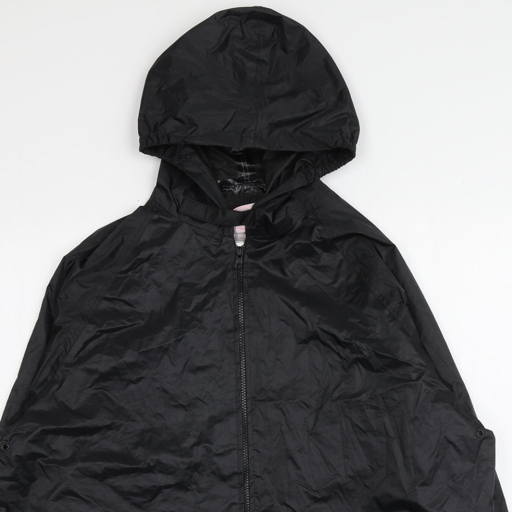Result Mens Black   Rain Coat Jacket Size M
