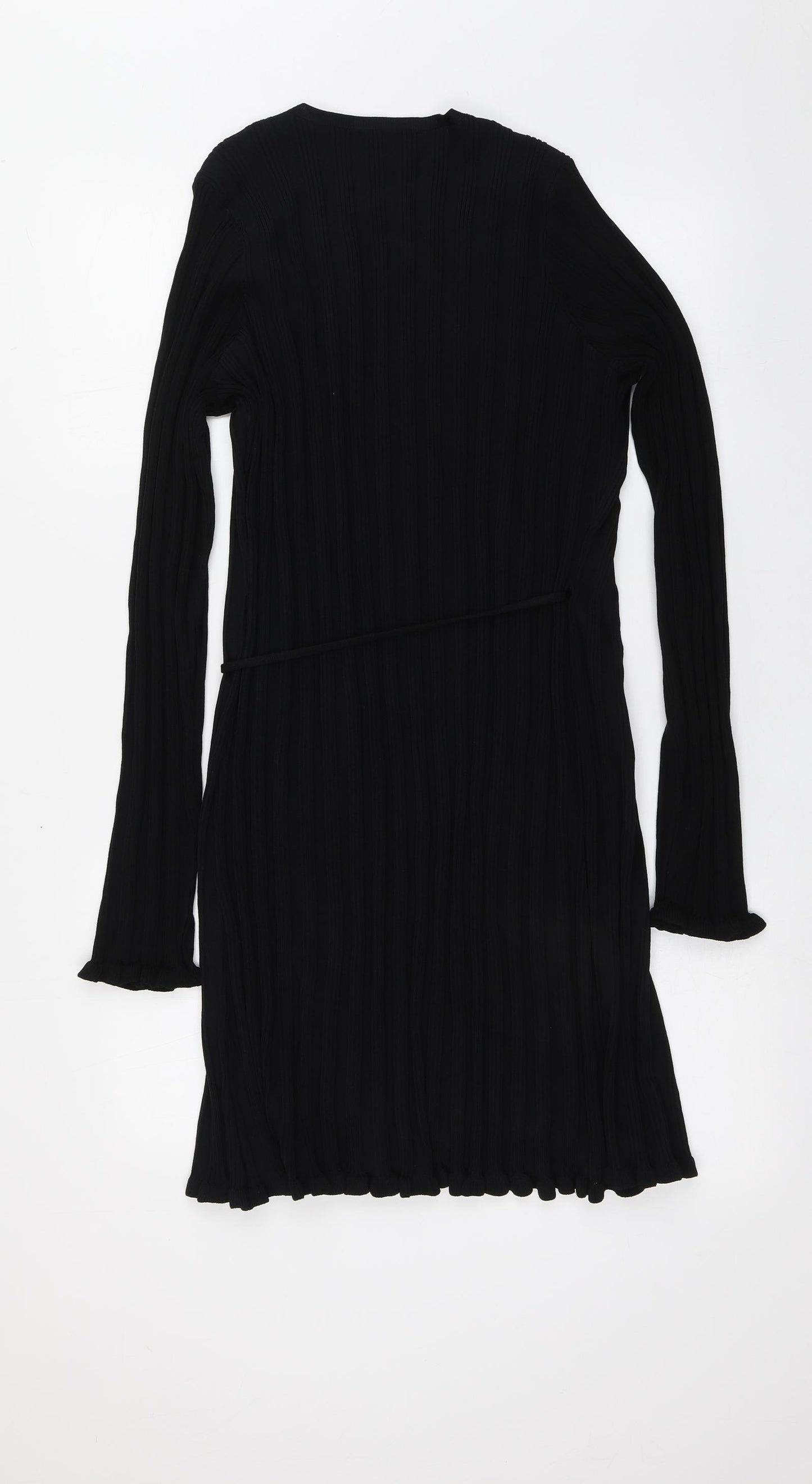 NEXT Womens Black V-Neck  Viscose Cardigan Jumper Size M