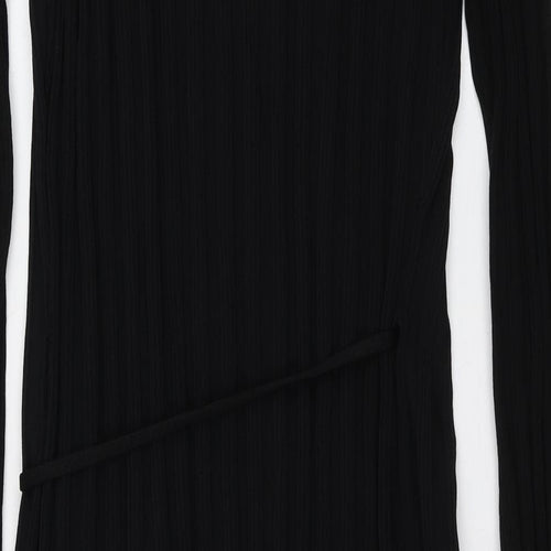 NEXT Womens Black V-Neck  Viscose Cardigan Jumper Size M