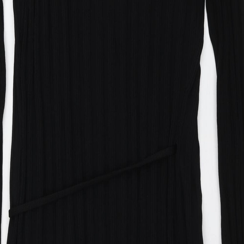 NEXT Womens Black V-Neck  Viscose Cardigan Jumper Size M