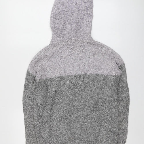 FBsister Womens Grey Round Neck  Polyimide Pullover Jumper Size XS