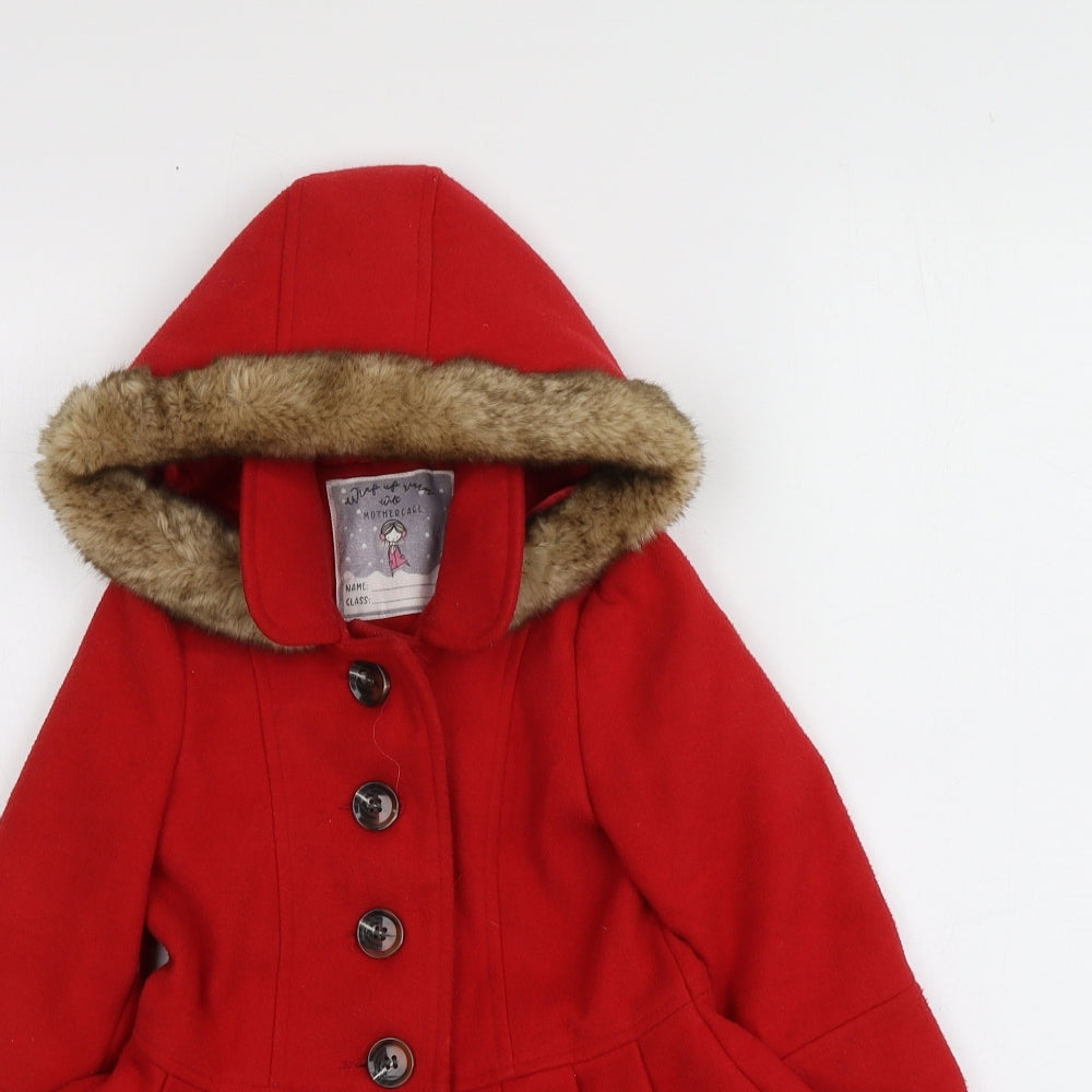 Mothercare Girls Red   Jacket  Size 18-24 Months