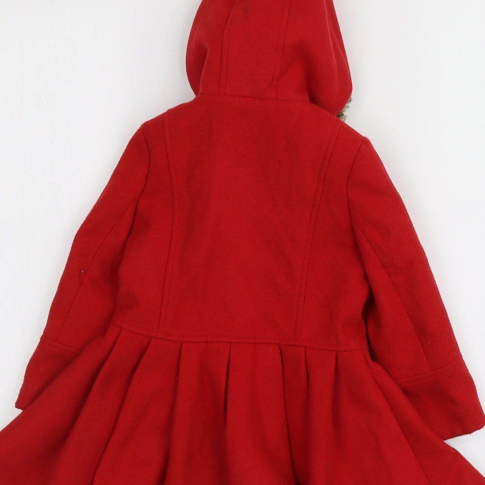 Mothercare Girls Red   Jacket  Size 18-24 Months