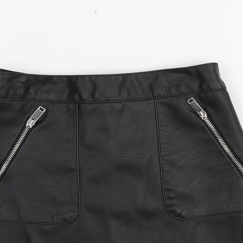 George Girls Black  100% Polyester Mini Skirt Size 5-6 Years  Regular