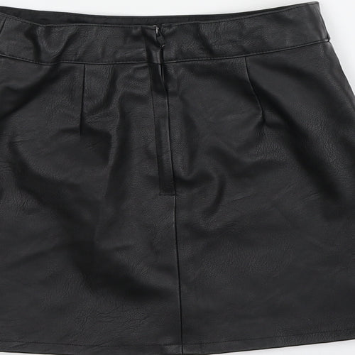 George Girls Black  100% Polyester Mini Skirt Size 5-6 Years  Regular