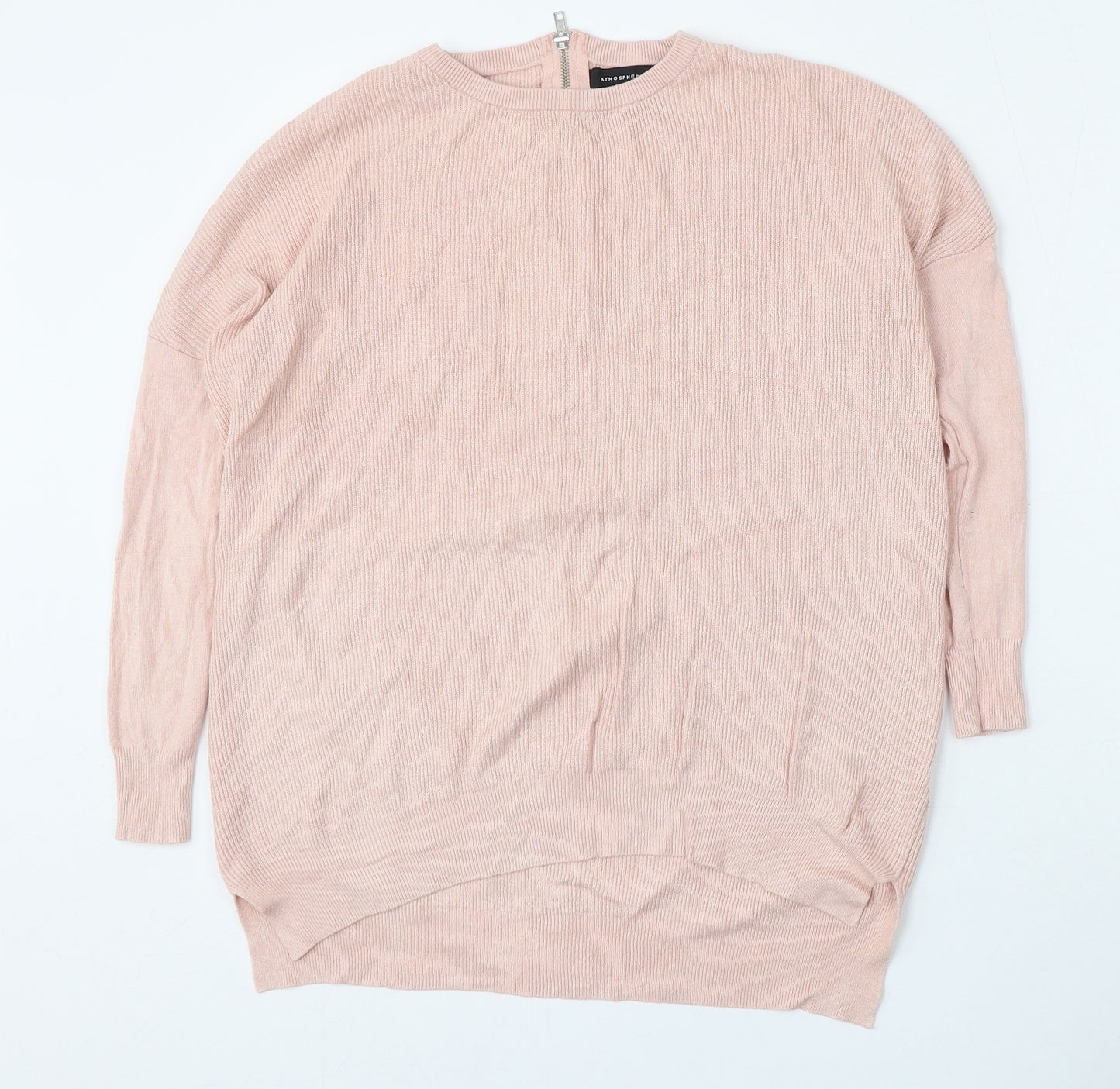 Atmosphere Womens Pink Round Neck  Viscose Pullover Jumper Size 6