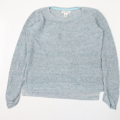 LOGG Girls Blue Round Neck  Cotton Pullover Jumper Size 14 Years