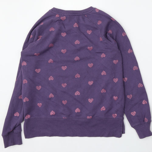 Board Angels Girls Purple Geometric Cotton Pullover Sweatshirt Size 13 Years