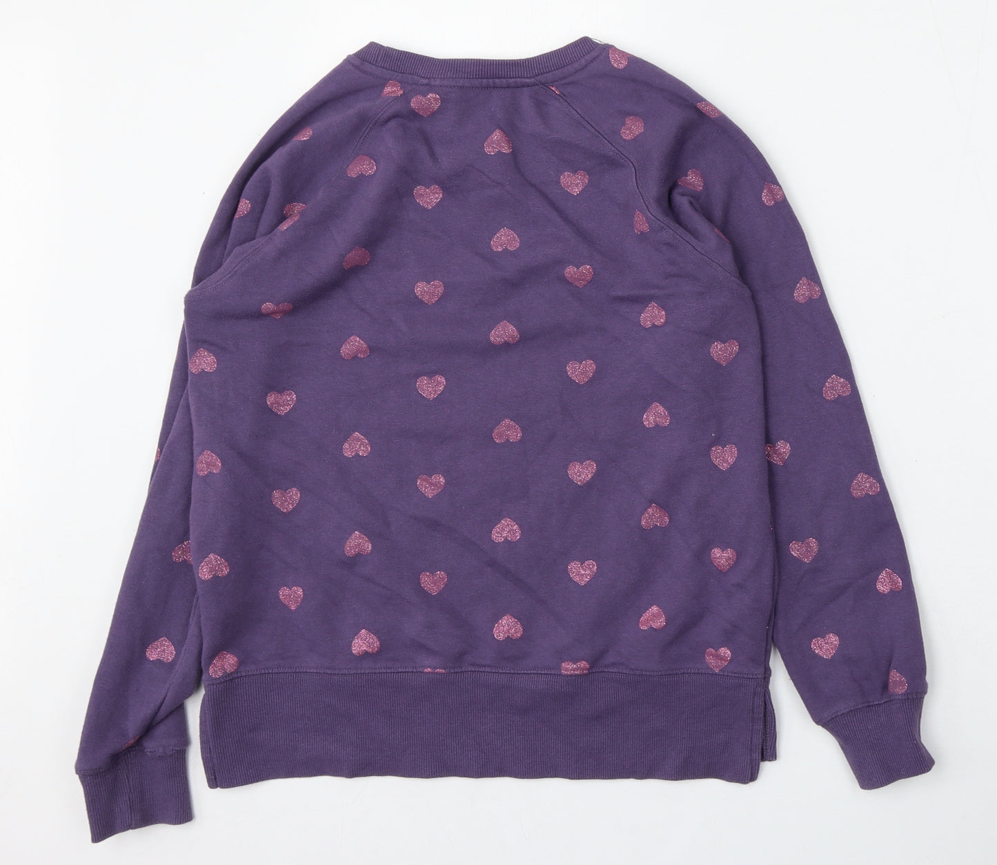Board Angels Girls Purple Geometric Cotton Pullover Sweatshirt Size 13 Years