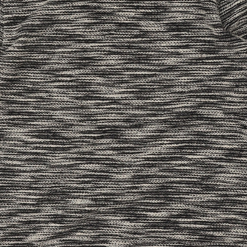 H&M Womens Grey Round Neck Striped Polyester Pullover Jumper Size XS