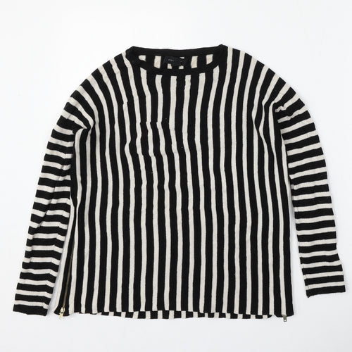 Atmosphere Womens Multicoloured Round Neck Striped Viscose Pullover Jumper Size 6
