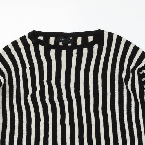 Atmosphere Womens Multicoloured Round Neck Striped Viscose Pullover Jumper Size 6