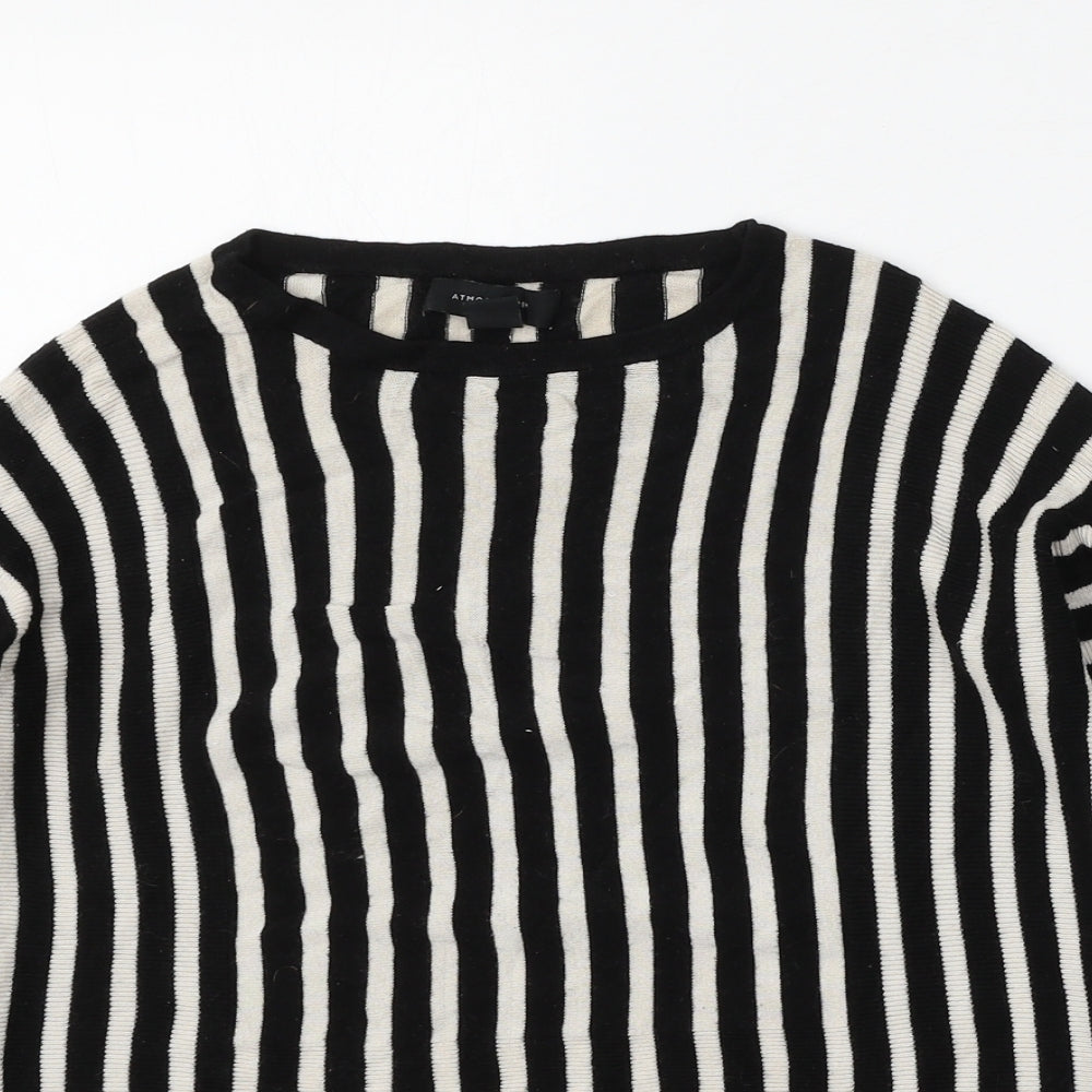 Atmosphere Womens Multicoloured Round Neck Striped Viscose Pullover Jumper Size 6