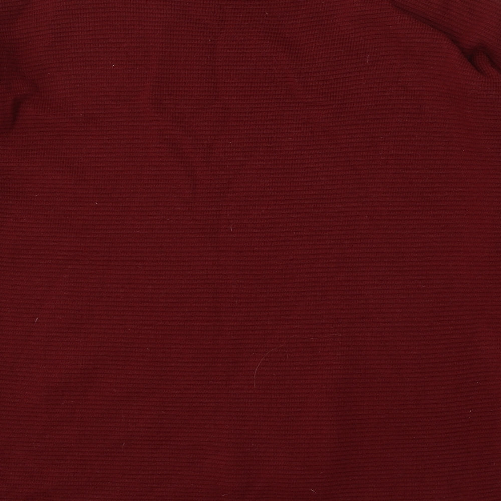 New Look Womens Red Round Neck  Acrylic Pullover Jumper Size 8