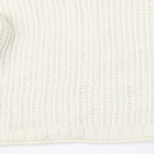 New Look Womens Beige Round Neck  Acrylic Pullover Jumper Size M