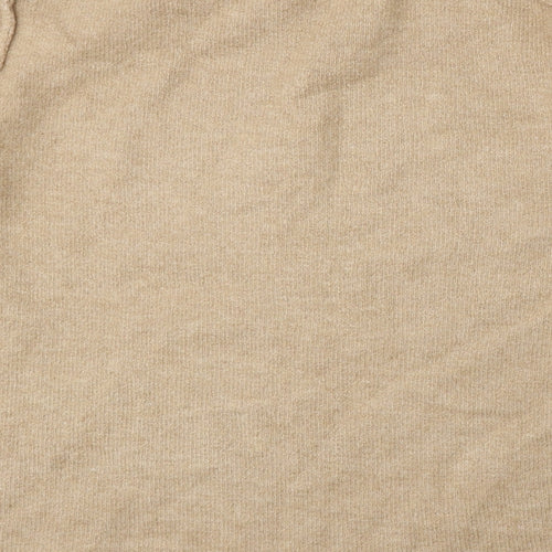 Zara Womens Beige Round Neck  Acrylic Pullover Jumper Size S