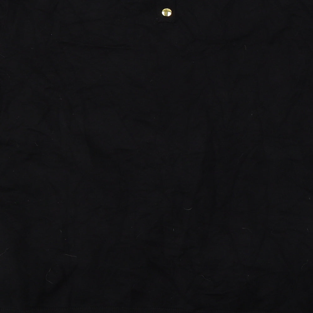 M&Co Womens Black Round Neck  Viscose Pullover Jumper Size 20