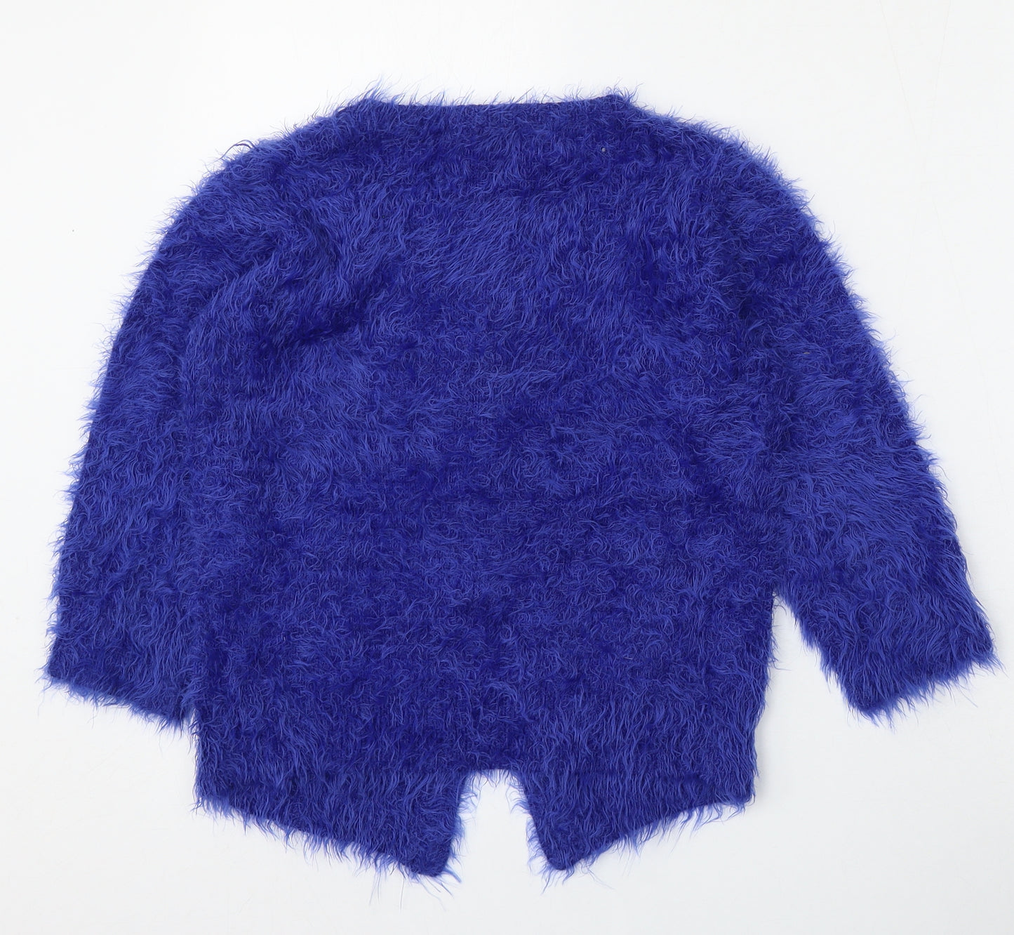 Stella Womens Blue Round Neck  Cotton Cardigan Jumper Size S