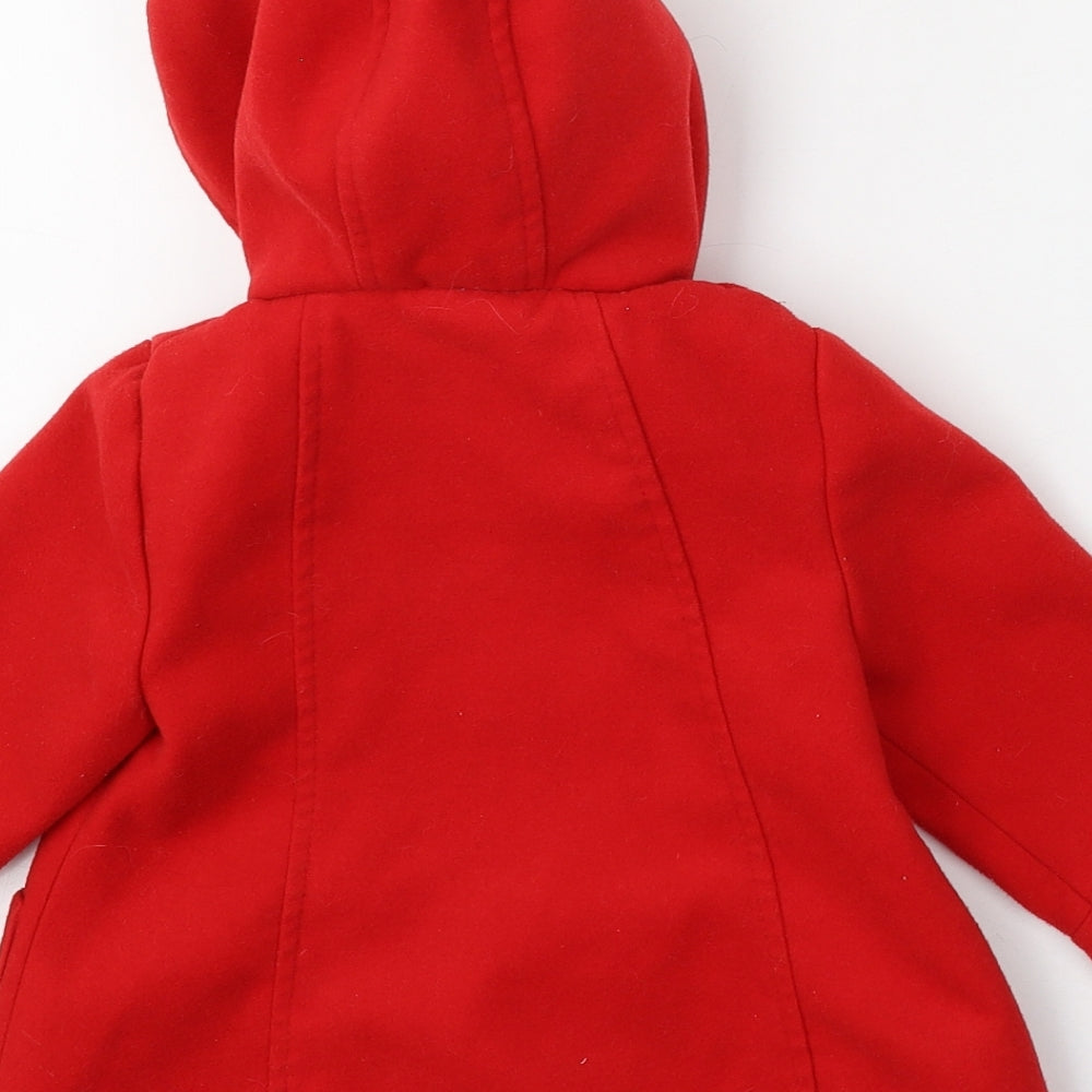 F&F Girls Red   Jacket  Size 12-18 Months   Button