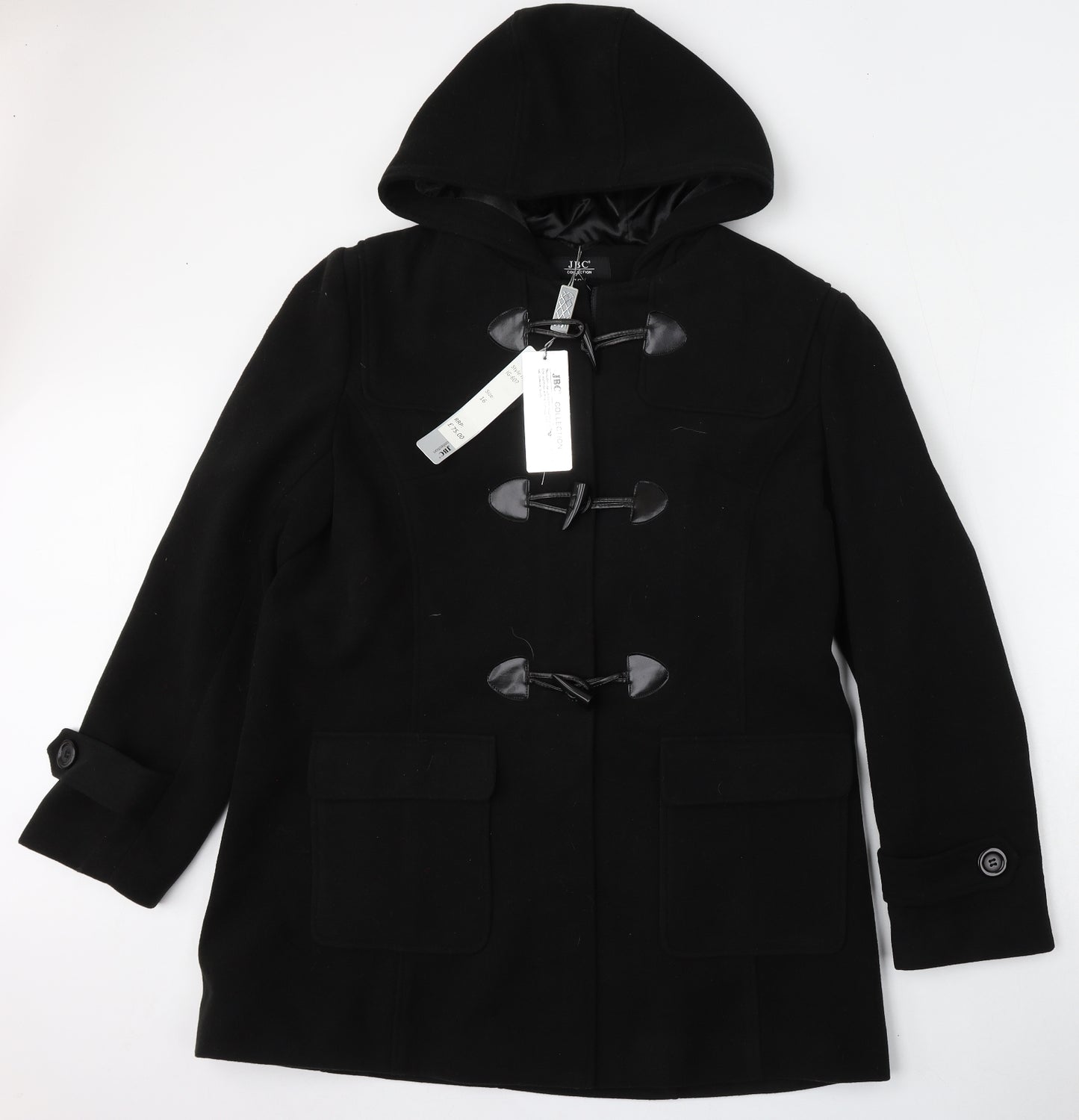 JBC Collection Womens Black   Jacket  Size 16  Button
