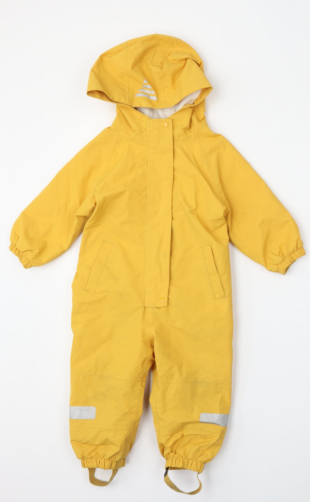 F&F Boys Yellow   Puffer Jacket Snowsuit Size 12-18 Months   Button