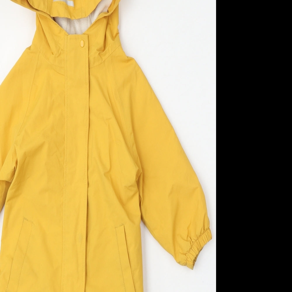 F&F Boys Yellow   Puffer Jacket Snowsuit Size 12-18 Months   Button