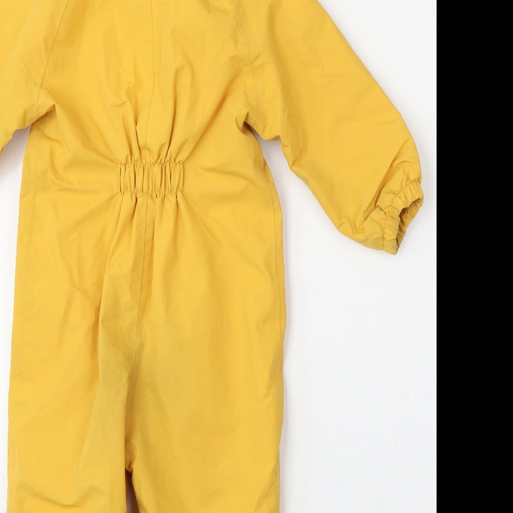 F&F Boys Yellow   Puffer Jacket Snowsuit Size 12-18 Months   Button