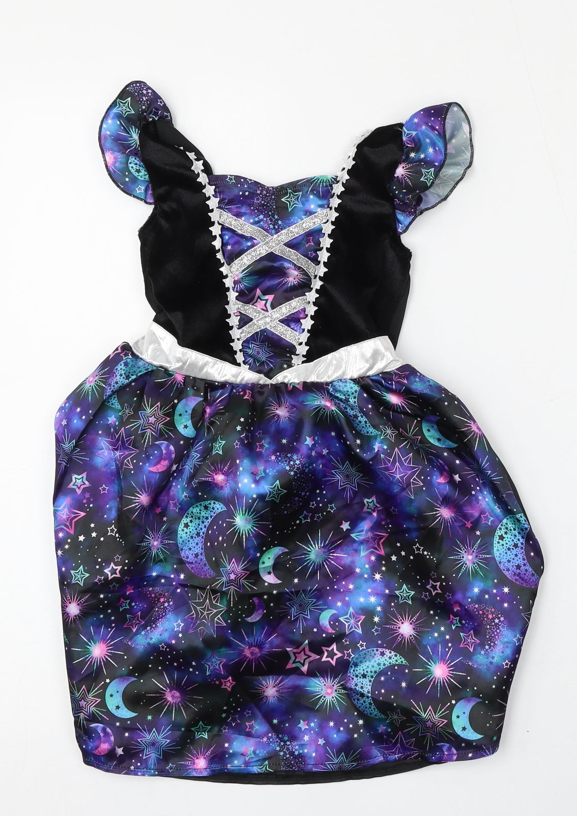 F&F Girls Multicoloured  Polyester Skater Dress  Size 3-4 Years  Square Neck  - Fancy dress