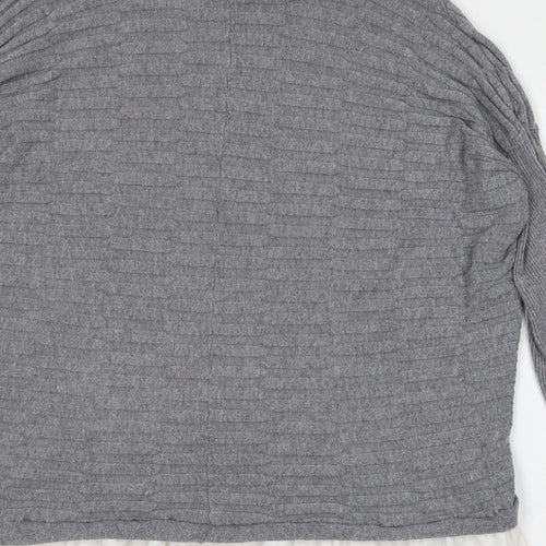 Cameo Womens Grey Round Neck  Viscose Pullover Jumper Size S