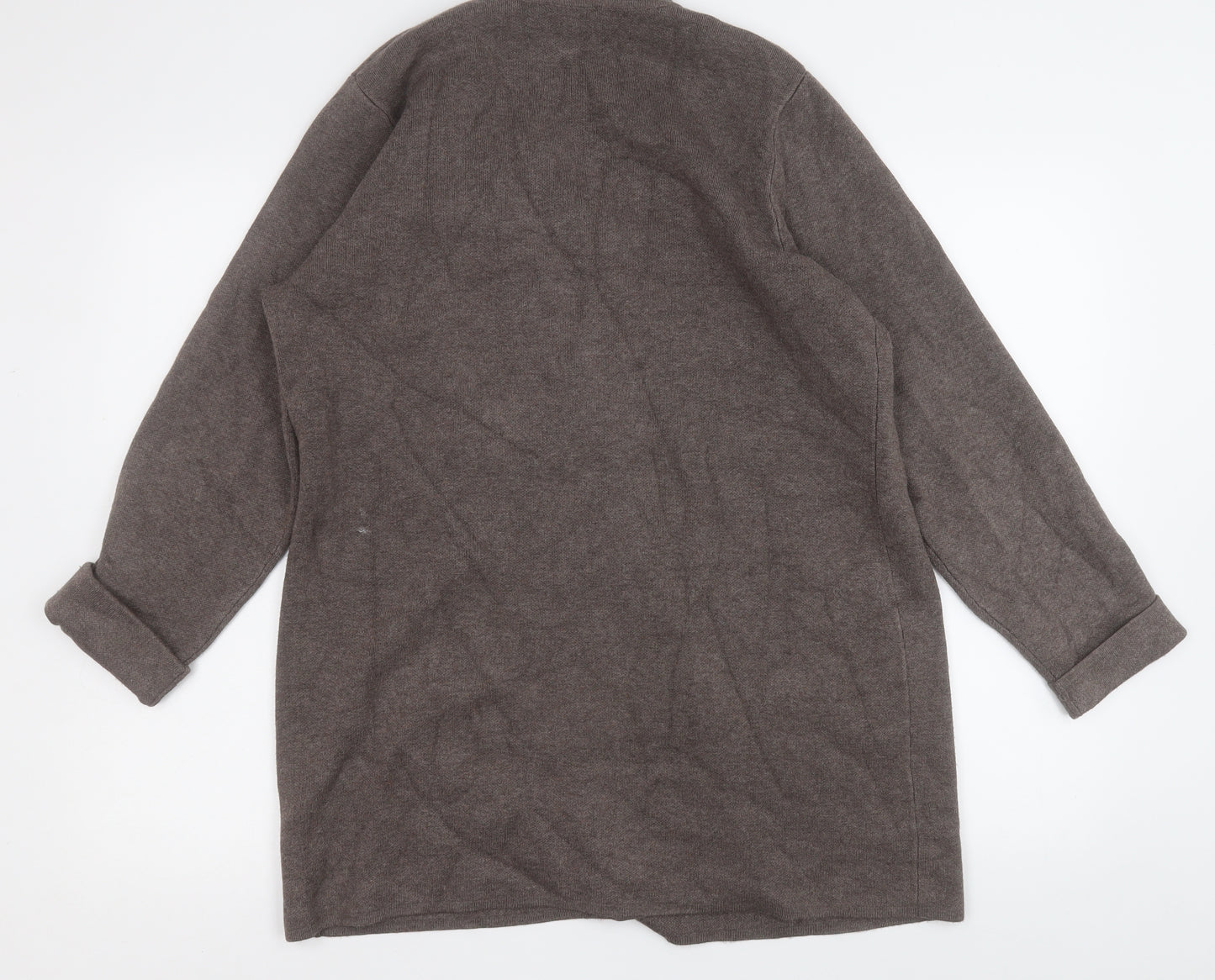 Marble Womens Brown   Jacket Coatigan Size 12  Hook & Eye