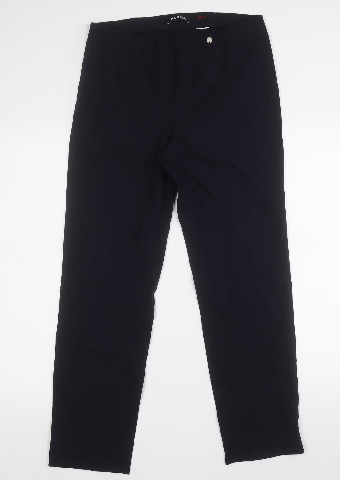 ROBELL Womens Black  Polyester Chino Trousers Size L L24.5 in Regular