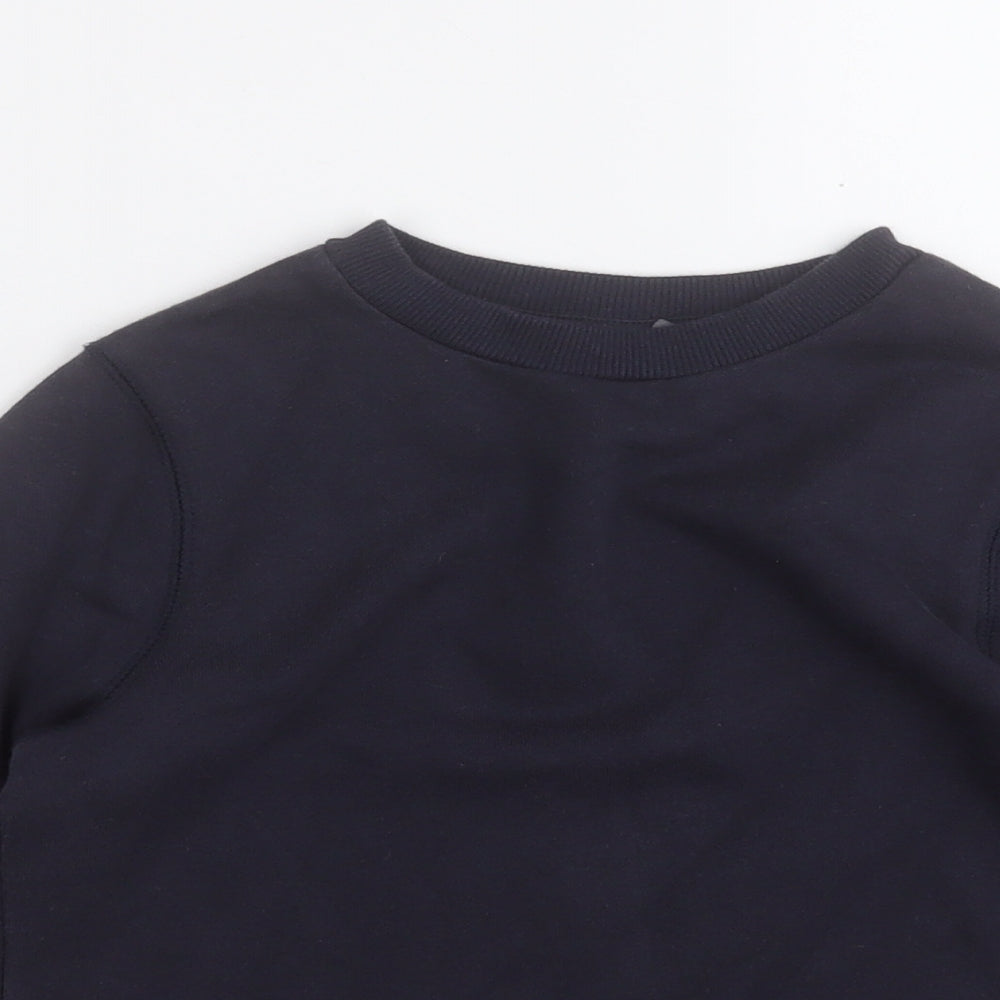 TU Boys Blue  Cotton Pullover Sweatshirt Size 5 Years
