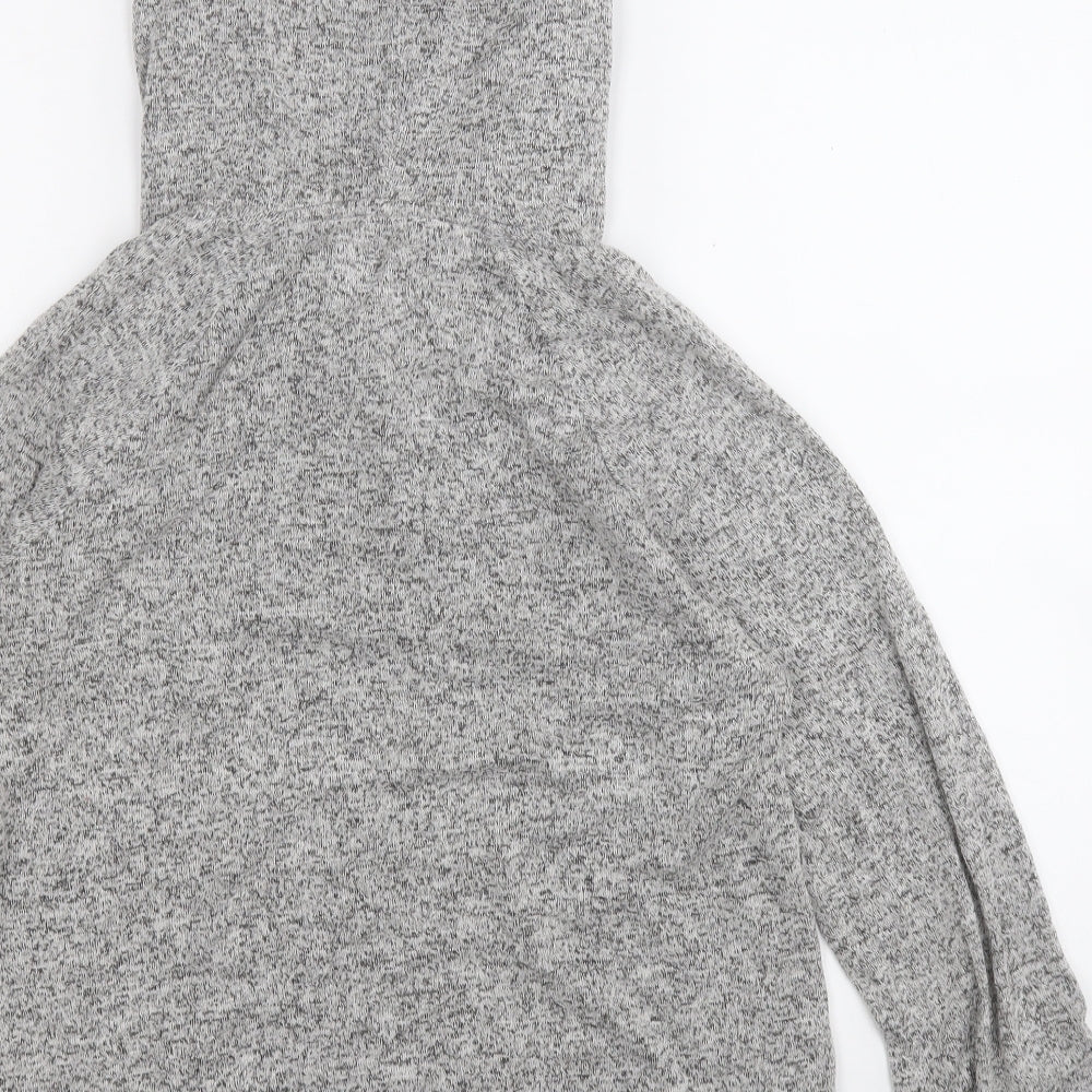 NEXT Womens Grey  Viscose Pullover Hoodie Size S