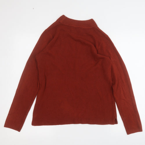 Papaya Womens Orange Round Neck  Acrylic Pullover Jumper Size 12