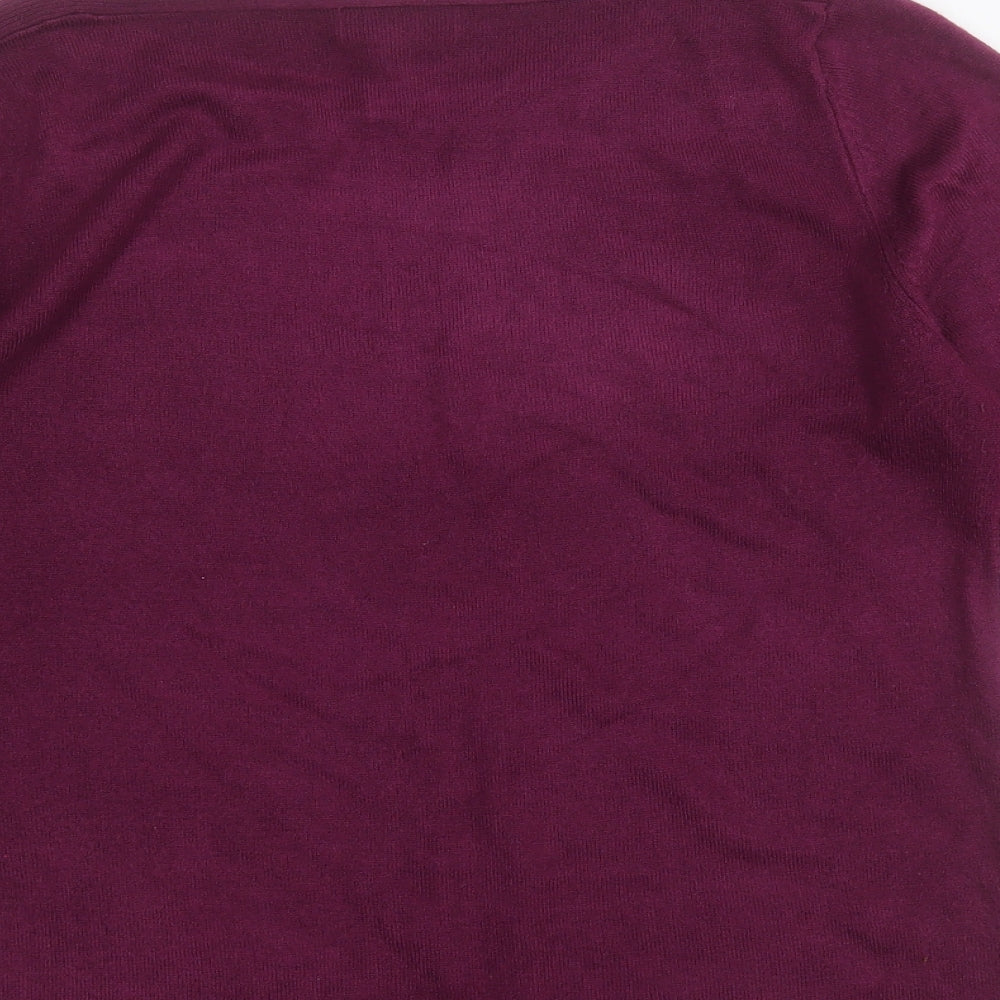 Papaya Womens Purple Round Neck  Acrylic Pullover Jumper Size 14