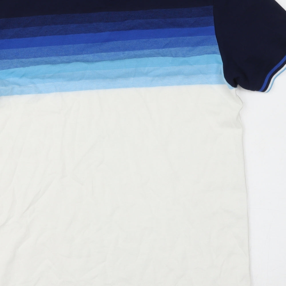 NEXT Mens Blue  Cotton  Polo Size M Henley