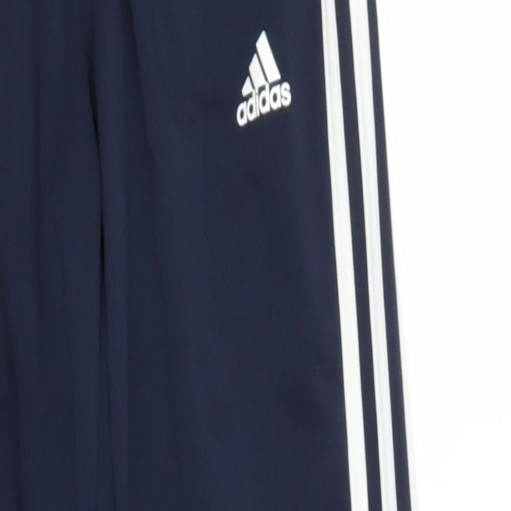 addidas Boys Blue  Polyester Jogger Trousers Size 9-10 Years  Regular