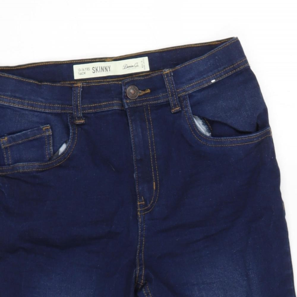 Primark Boys Blue  Cotton Cargo Shorts Size 13 Years  Regular