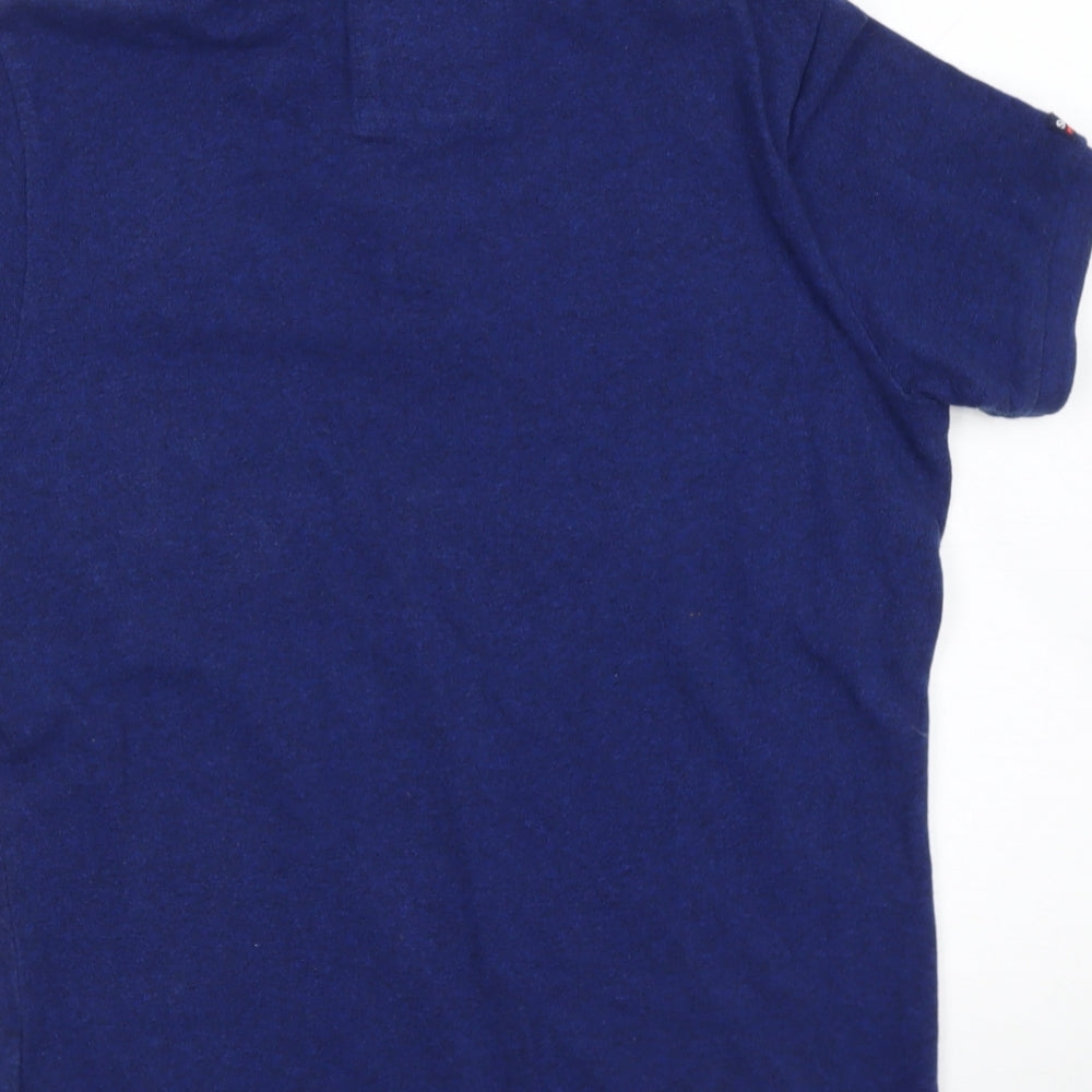 Superdry Mens Blue  Cotton  Polo Size M Collared