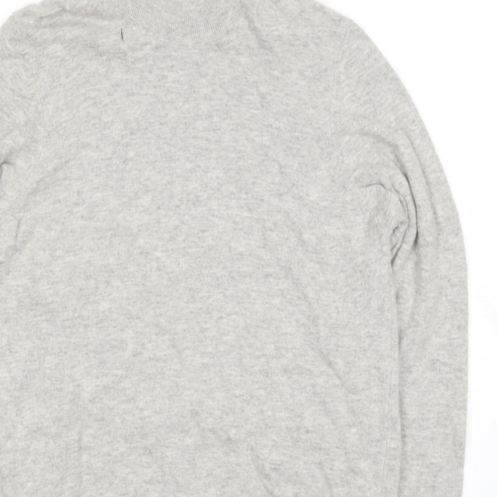 Topman Mens Grey Roll Neck  Wool Pullover Jumper Size M