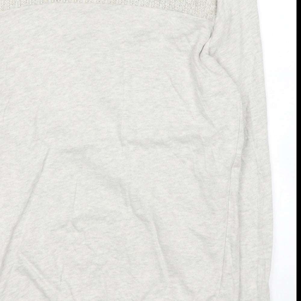 River Island` Mens Beige Round Neck  Cotton Pullover Jumper Size M