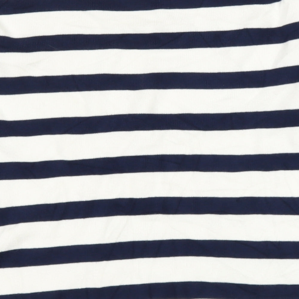 Intuition  Womens Blue Round Neck Striped Viscose Pullover Jumper Size 12