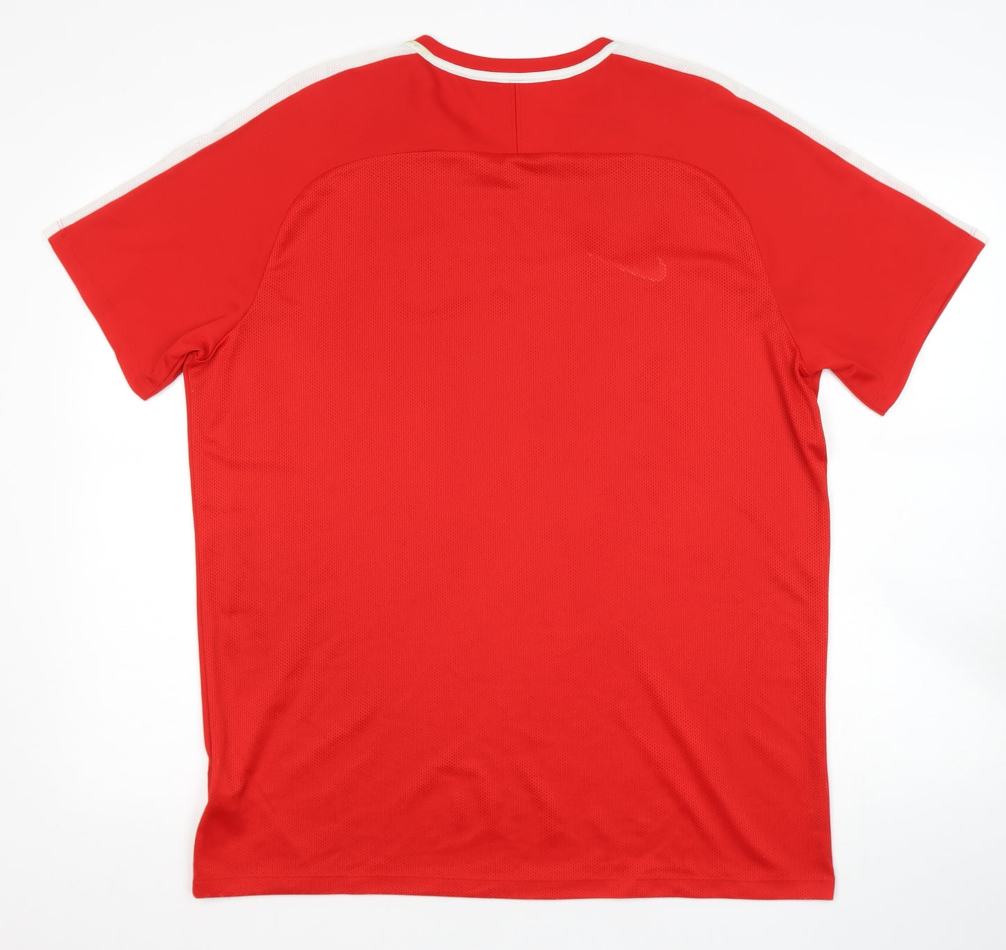 Nike Mens Red  Polyester  T-Shirt Size XL Round Neck