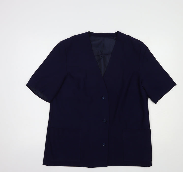 Gordon Wyatt Womens Blue Jacket Blazer Size 18 Button