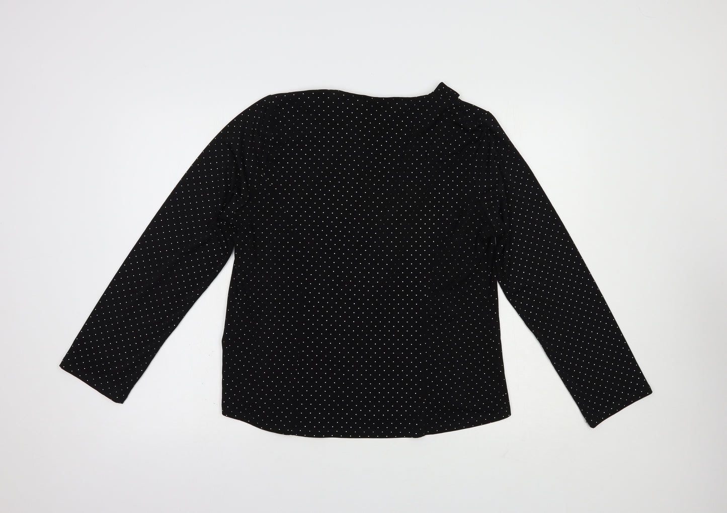 Wallis Womens Black  Polyester Kimono Blouse Size M V-Neck