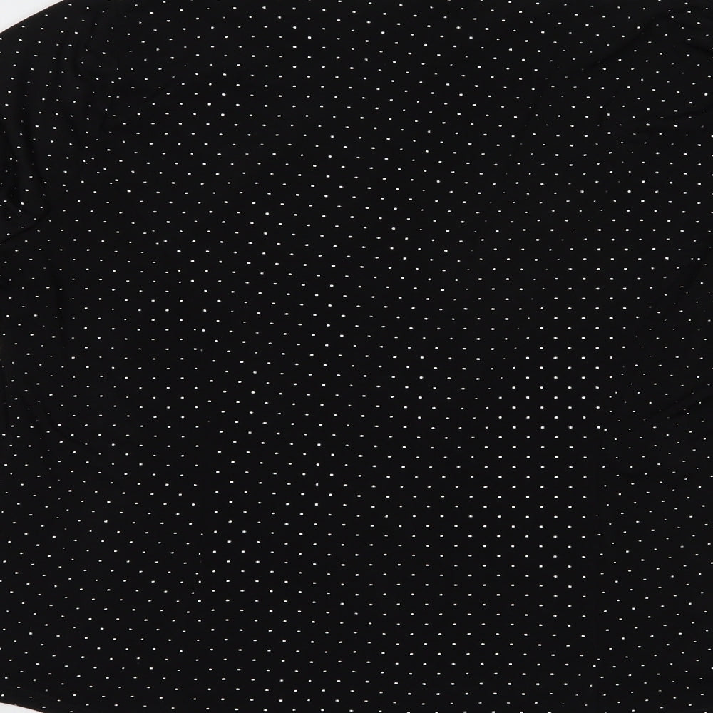 Wallis Womens Black  Polyester Kimono Blouse Size M V-Neck