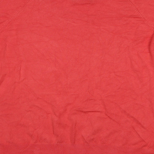 Klass Womens Red Boat Neck  Viscose Pullover Jumper Size L   - Neckline Detail