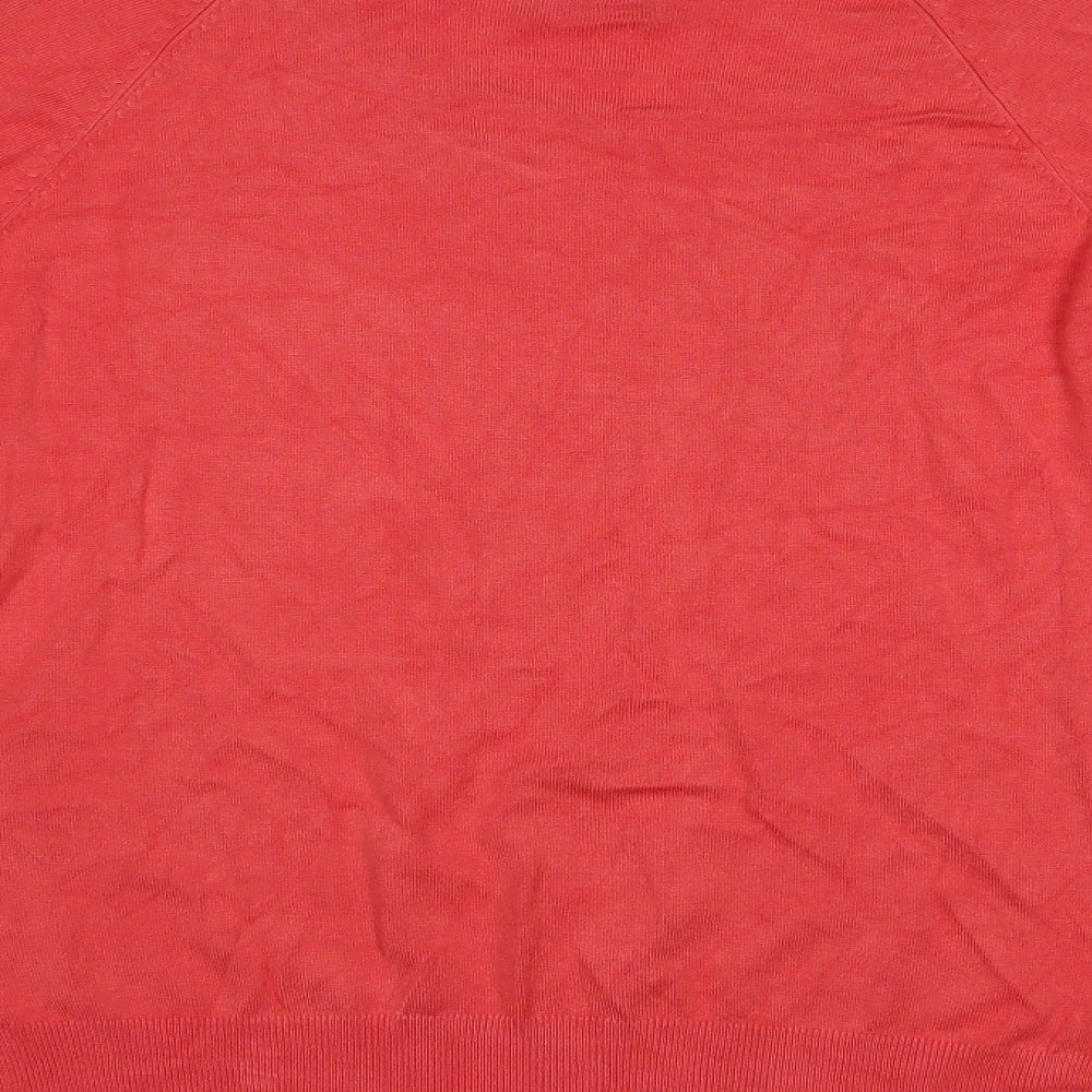 Klass Womens Red Boat Neck  Viscose Pullover Jumper Size L   - Neckline Detail