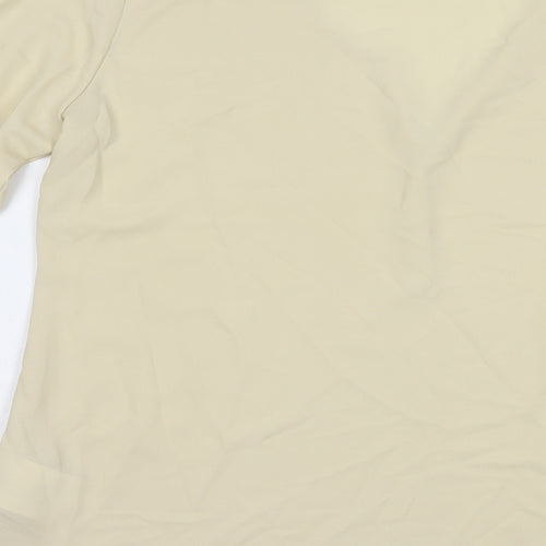 Esprit Womens Beige  Polyester Basic Blouse Size 12 V-Neck